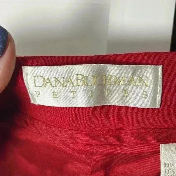 Dana Buchman Wool Pleated Pants Size 4P Red - Picture 2 of 9